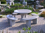 table and bench set granite