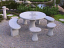 Oval granite stool