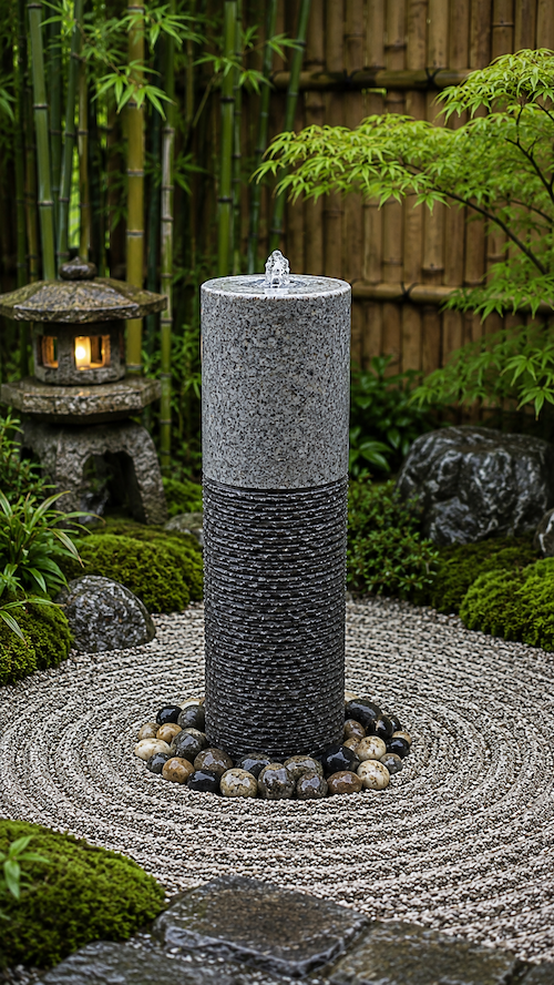 Granite Bubbling Column Fountain