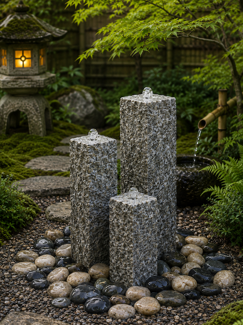 Set of 3 Granite Bubbling Cubes