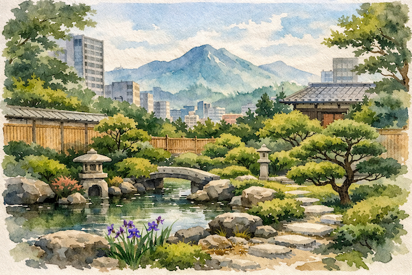 A toe dip into Shakkei, Borrowed Scenery