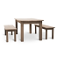 Simple Oak Monk Table and 2 Benches - Low Cost Delivery UK