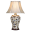 Ivory and Blue Butterfly Lamp with shade 66cm overall JGJC9422