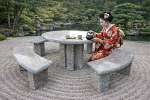 Tsumago Table and Benches 120cm diameter