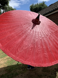 Beautiful Red Bamboo Umbrella 3m (Seconds)