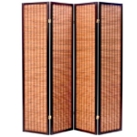 Osaka Zen Oriental Screen: 4 fold 1.8m high * Free UK Delivery * Walnut