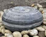 Black & White Marble Boulder 45x30cm