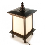 Japanese table lamp, SHENDO, black 41cm H
