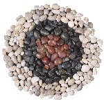 Polished Black/Red/Yellow/Mixed Pebbles 30-80mm - 11kg Polybag -FREE DELIVERY MAINLAND UK